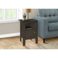 Daphnes Dinnette Night Stand Accent Table with Storage, Brown Oak DA3072186